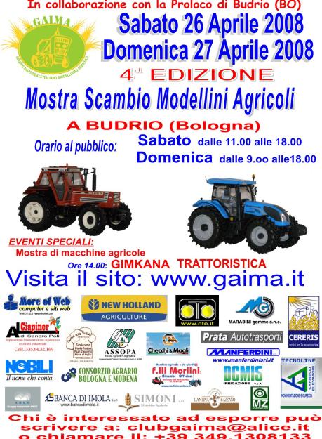 Mostra e Scambio di Modellini Agricoli a Budrio
